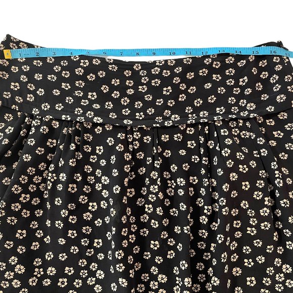 Madewell Black Floral Skyline in Stencil Blossom Silk Skirt - Picture 8 of 8
